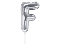BALON LITERA F SREBRNY 14'' 35cm