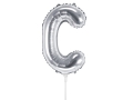 BALON LITERA C SREBRNY 14'' 35cm