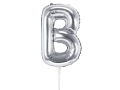 BALON LITERA B SREBRNY 14'' 35cm