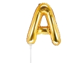 BALON LITERA A ZŁOTY 14'' 35cm