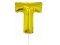 BALON LITERA T ZŁOTY 14'' 36cm