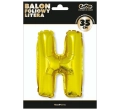 BALON LITERA H ZŁOTY 14'' 36cm