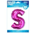 BALON LITERA S RÓŻOWY 14'' 36cm