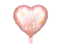 BALON SERCE MOM TO BE RÓŻOWY 14'' 35cm