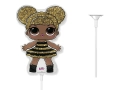 BALON QUEEN BEE LOL SURPRISE ZŁOTY 14'' 36cm + PATYK
