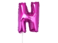 BALON LITERA N RÓŻOWY 14'' 36cm + PATYK