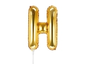 BALON LITERA H ZŁOTY 14'' 35cm