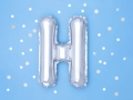 BALON LITERA H SREBRNY 14'' 35cm