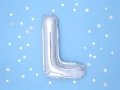 BALON LITERA L SREBRNY 14'' 35cm