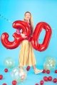 BALON CYFRA 9 CZERWONY 34'' 86cm