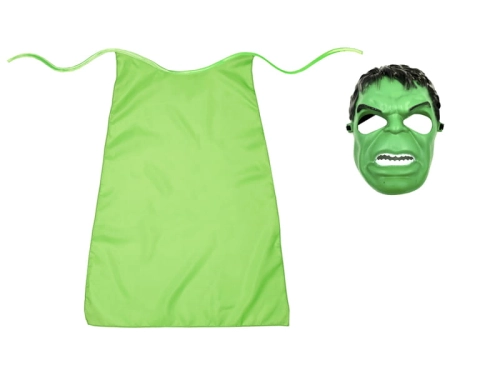 ZESTAW HULK ZIELONY PELERYNA 75cm 2el
