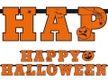 BANER HAPPY HALLOWEEN POMARAŃCZOWY 2,1m