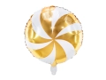BALON LIZAK BIAŁO-ZŁOTY 14'' 35cm