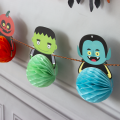BANER POTWORKI Z KULAMI BIBUŁOWYMI HALLOWEEN 3m