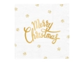 SERWETKI MERRY CHRISTMAS ŚNIEŻYNKI BIAŁE 10szt