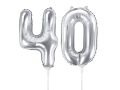 BALONY 40 SREBRNE 14'' 35cm 2szt