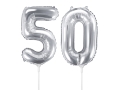 BALONY 50 SREBRNE 14'' 35cm 2szt
