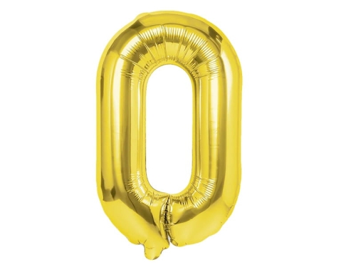 BALON PARTY PAL CYFRA 0 ZŁOTY 28'' 70cm
