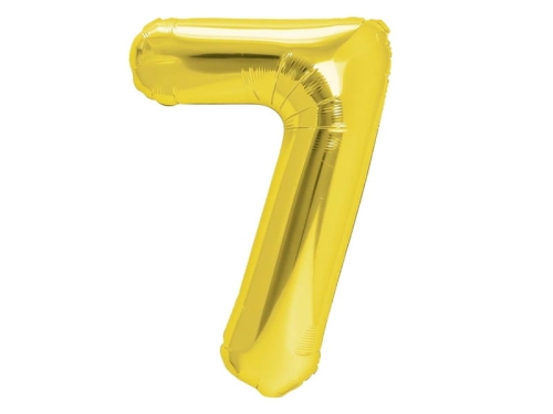 BALON CYFRA 7 ZŁOTY 28'' 70cm