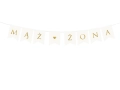 BANER MĄŻ I ŻONA BIAŁY 1,1m