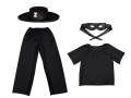 ZESTAW ZORRO CZARNY 134-140 4el
