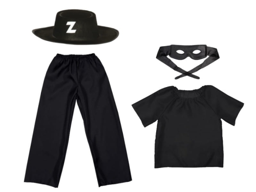 ZESTAW ZORRO CZARNY 98-110 4el