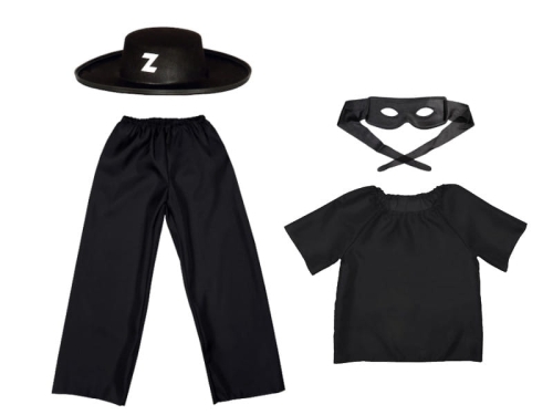 ZESTAW ZORRO CZARNY 98-110 4el