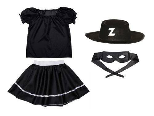 ZESTAW ZORRO CZARNY 98-110 4el
