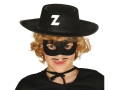 ZESTAW ZORRO CZARNY PELERYNA 75cm 3el