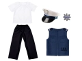ZESTAW POLICJANT CZARNO-GRANATOWY 134-140 5el