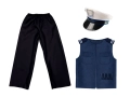 ZESTAW POLICJANT CZARNO-GRANATOWY 146-158 3el