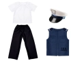 ZESTAW POLICJANT CZARNO-GRANATOWY 116-128 4el