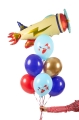 BALON BŁĘKITNY SAMOLOT 30cm 1szt