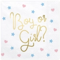 SERWETKI BOY OR GIRL BIAŁE 20 szt.