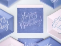 SERWETKI HAPPY BIRTHDAY GRANATOWE 20szt
