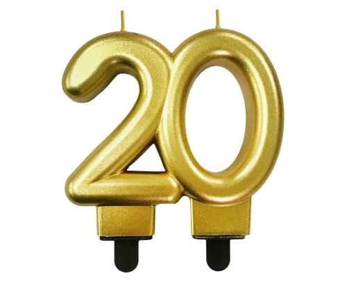 ŚWIECZKA LICZBA 20 ZŁOTA