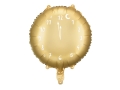 BALON OKRĄGŁY ZEGAR ZŁOTY 18'' 45cm