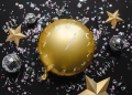 BALON OKRĄGŁY ZEGAR ZŁOTY 18'' 45cm