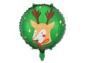 BALON RENIFER ZIELONY 18'' 45cm