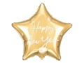 BALON GWIAZDA HAPPY NEW YEAR ZŁOTY 20'' 50cm