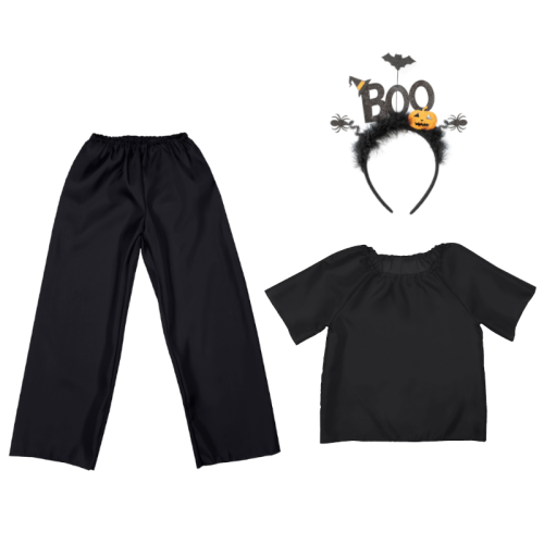 ZESTAW HALLOWEEN BOO CZARNY 134-140 3el