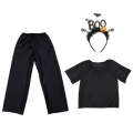 ZESTAW HALLOWEEN BOO CZARNY 116-128 3el