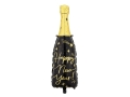 BALON BUTELKA SZAMPANA HAPPY NEW YEAR CZARNO-ZŁOTA 39'' 98cm