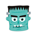 MASKA PAPIEROWA FRANKENSTEIN CIEMNOZIELONA 1szt