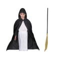 ZESTAW CZAROWNICA CZARNA PELERYNA 94cm 2el