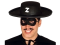 ZESTAW ZORRO CZARNY PELERYNA 55cm 3el