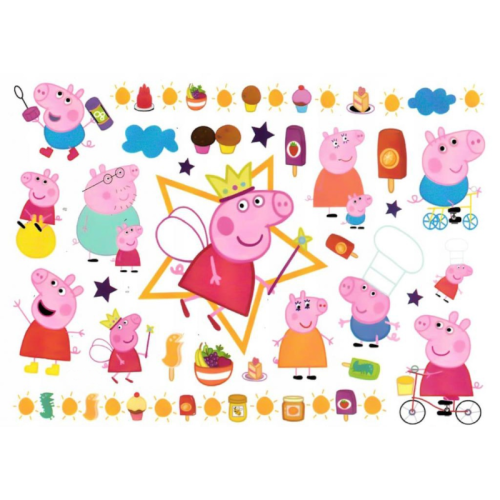 TATUAŻE ZMYWALNE ŚWINKA PEPPA WRÓŻKA MIX 16x11cm