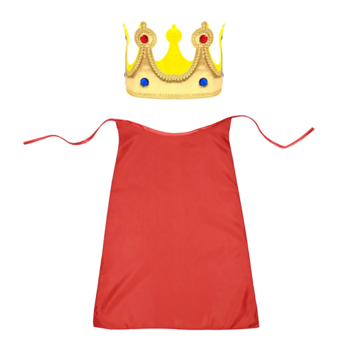 ZESTAW KRÓL CZERWONY PELERYNA 90cm 2el