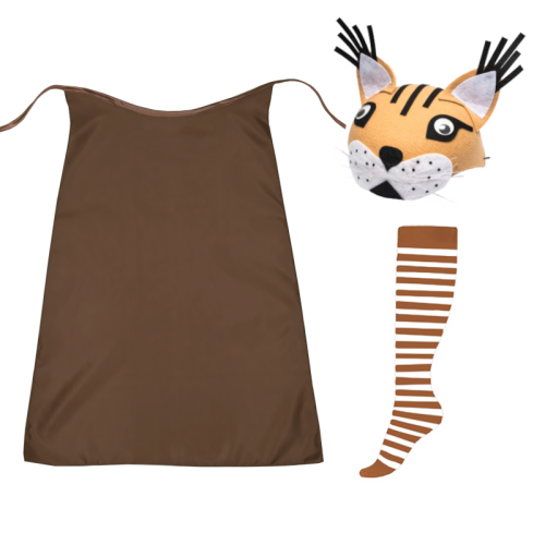 ZESTAW RYŚ BRĄZOWY PELERYNA 75cm 3el