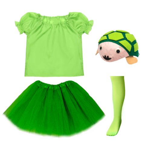 ZESTAW ŻÓŁWIK ZIELONY 116-128 4el